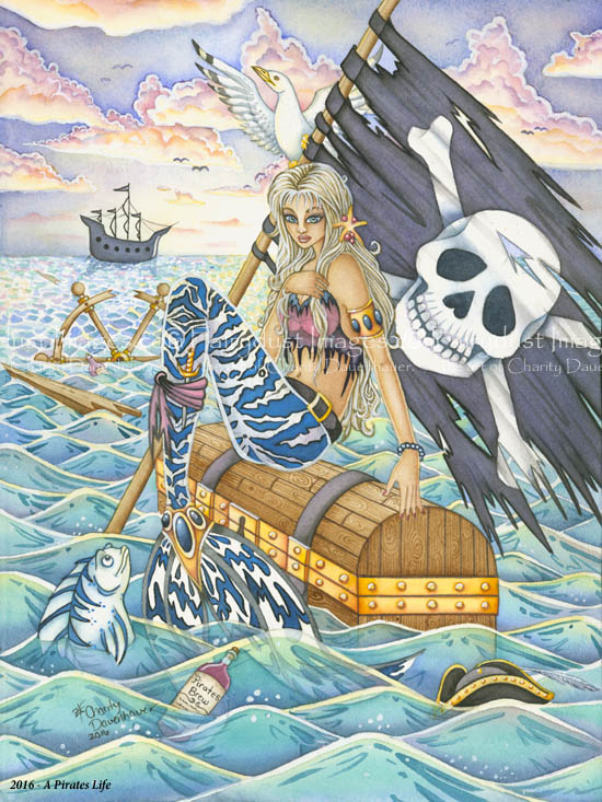 A Pirates Life - Mermaid at Sea Art Print