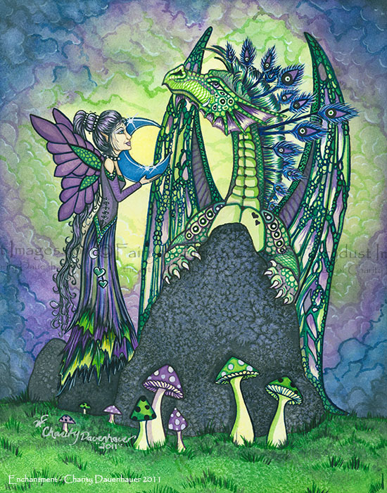 Enchantment - Fairy and Dragon Art Print