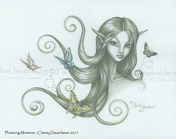 Fluttering Moments - Fairy Elf Art Print