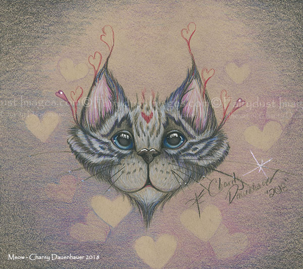 Meow - Whimsical Cat Art Print