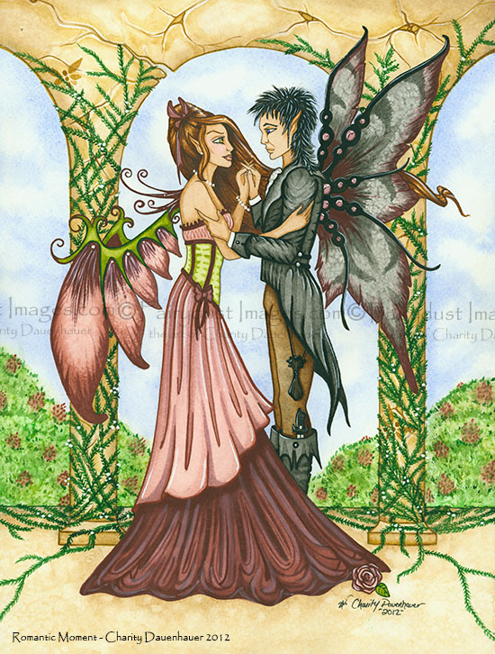 Romantic Moment - Married Fairy Art Print