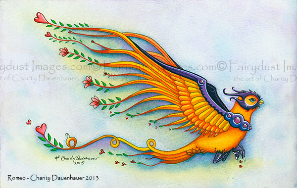 Romeo - Fantasy Bird Art Print