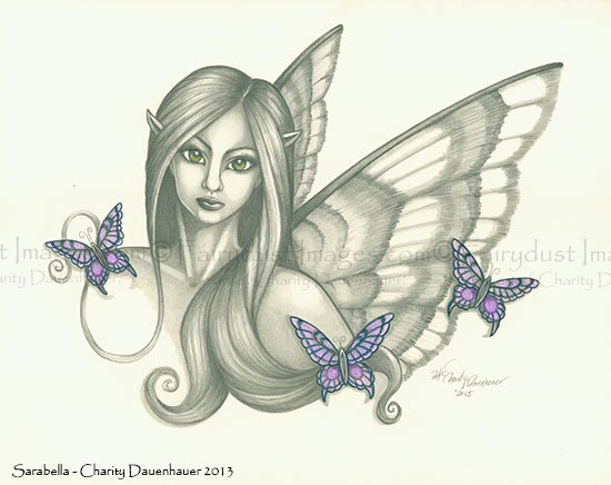 Sarabella - Sweet Fairy Face Art Print