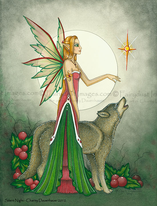 Silent Night - Christmas Fairy Art Print