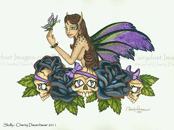 Skully - Gothic Fairy Art Print