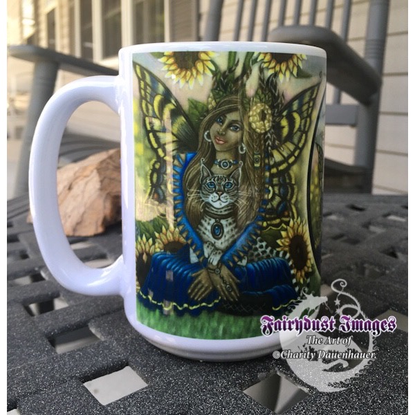 Sunflower - Fairy Art Coffee Mug