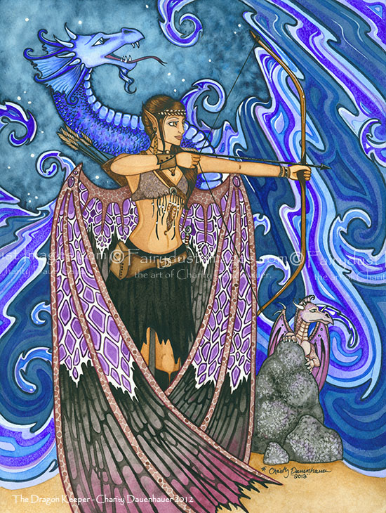 Keeper of Dragons - Warrior Fairy Art Print