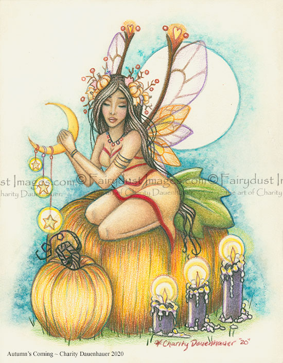 Autumn's Coming - Fairy Art Print