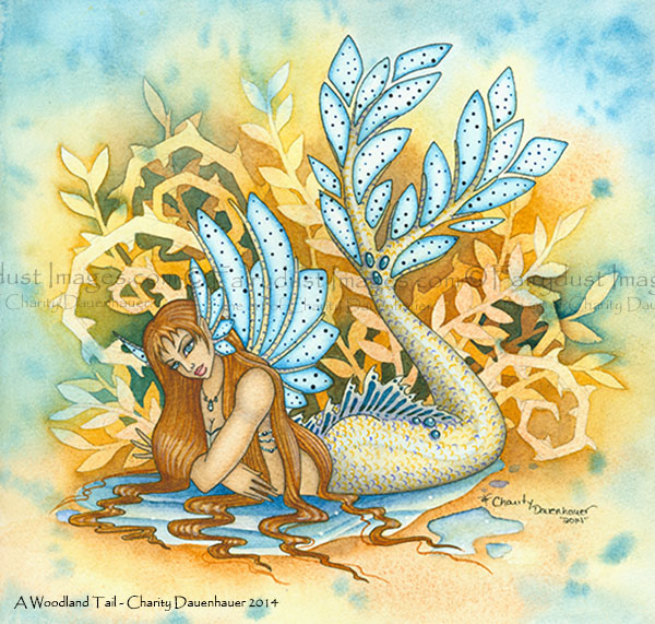 Woodland Tail - Mermaid Art Print