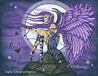 Angelica - Purple Angel Art Print
