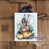 Autumn's Coming - Fairy Ceramic Art Plaque
