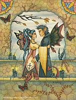 Autumn's Goodbye - Fairy Couple Art Print