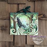 Beautiful Distraction - Luna Moth Fairy Ceramic Tile Plaque