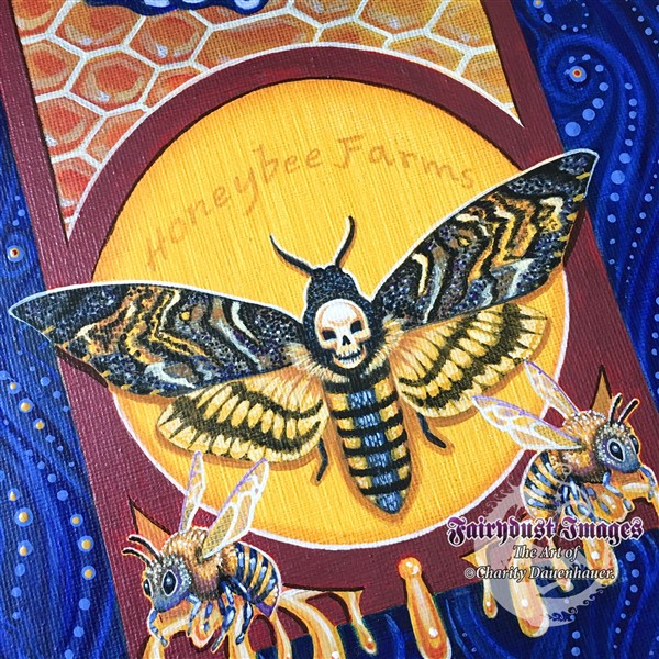 Death's-head Moth - Original Acrylic Painting