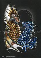 Diona - Fire and Water Dragon - Limited Edition Art Print