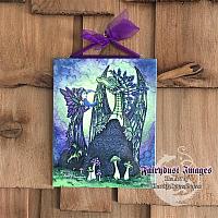 Enchantment - Moon Fairy and Dragon - Ceramic Art Plaque