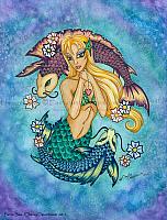 Fanta Sea - Koi Mermaid Art Print