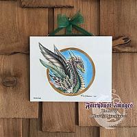 The Feathered Dragon - Ceramic Art Tile