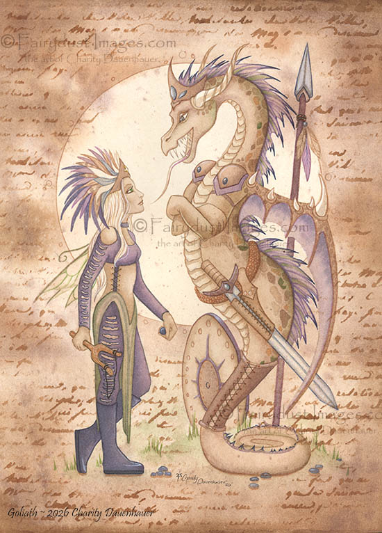 Goliath - Fairy and Dragon - Art Print