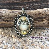 Hootie - Owl - Fancy Pendant Necklace