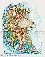 Leo - Lion Fantasy Art Print