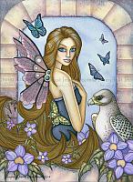 Rayna - Fairy and Falcon Art Print