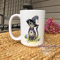 Switch - Cat in a Witches Hat - Ceramic Coffee Mug
