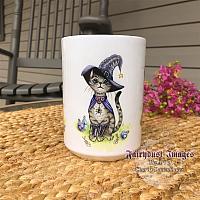Switch - Cat in a Witches Hat - Ceramic Coffee Mug