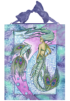 Peacock Mermaid - Ceramic Plaque Tile