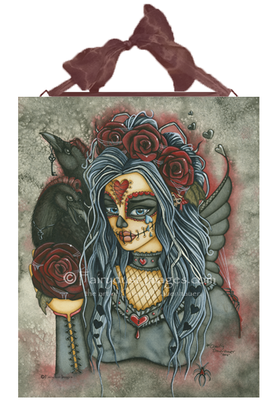 Wild Heart - Day of the Dead Fairy Ceramic Tile Plaque