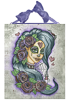 Spider Bite - Purple Sugar Skull Fairy - Ceramic Plaque