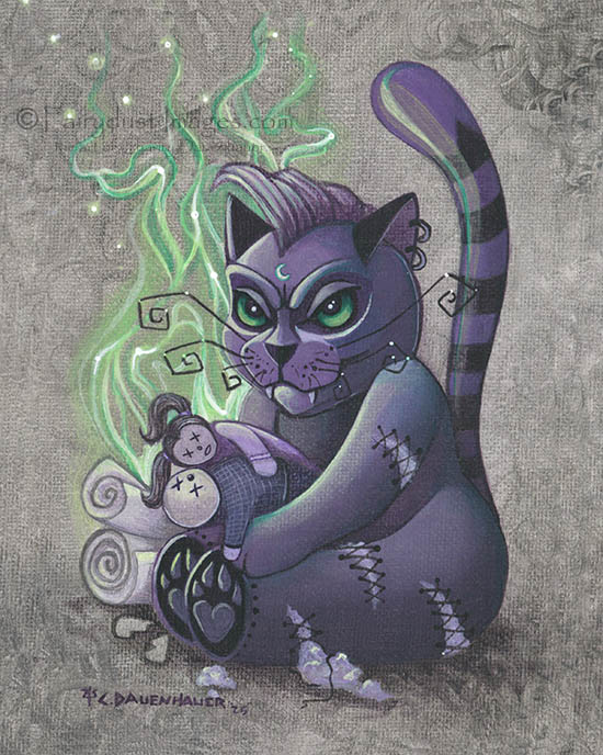 Dammit Dollz - Mad Kitty - Fantasy Art Print