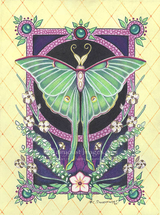 Luna Moth - Fantasy Art Print