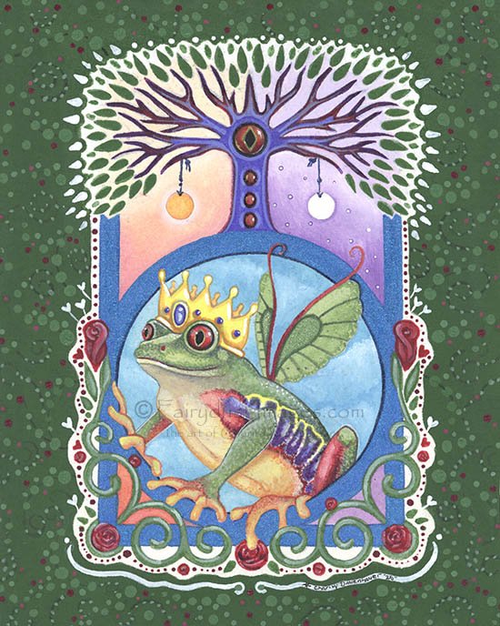 Sir-Ribbit - Tree Frog - Fantasy Art Print