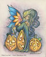 Where's my Hat - Halloween Fairy Art Print