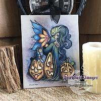 Where's my Hat - Halloween Fairy Ceramic Art Plaque