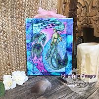 Peacock Mermaid - Ceramic Plaque Tile